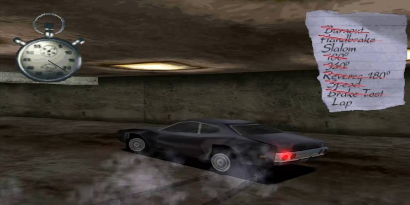 driver tutorial level with car in parking lot