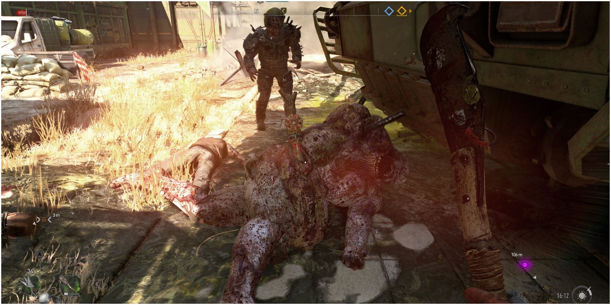 dying light 2 dead Goon on the ground with armor approaching