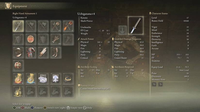 elden ring katana +4