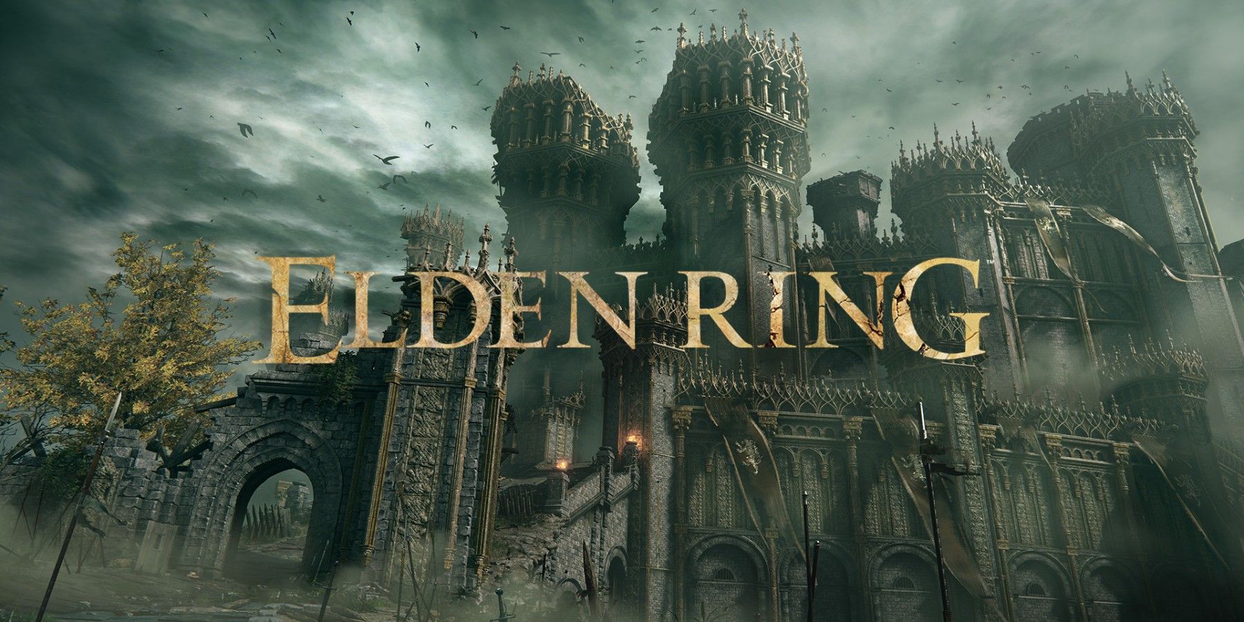 elden ring logo and castle