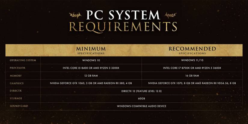 elden ring pc requirements