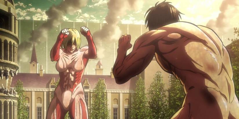 eren vs annie in aot