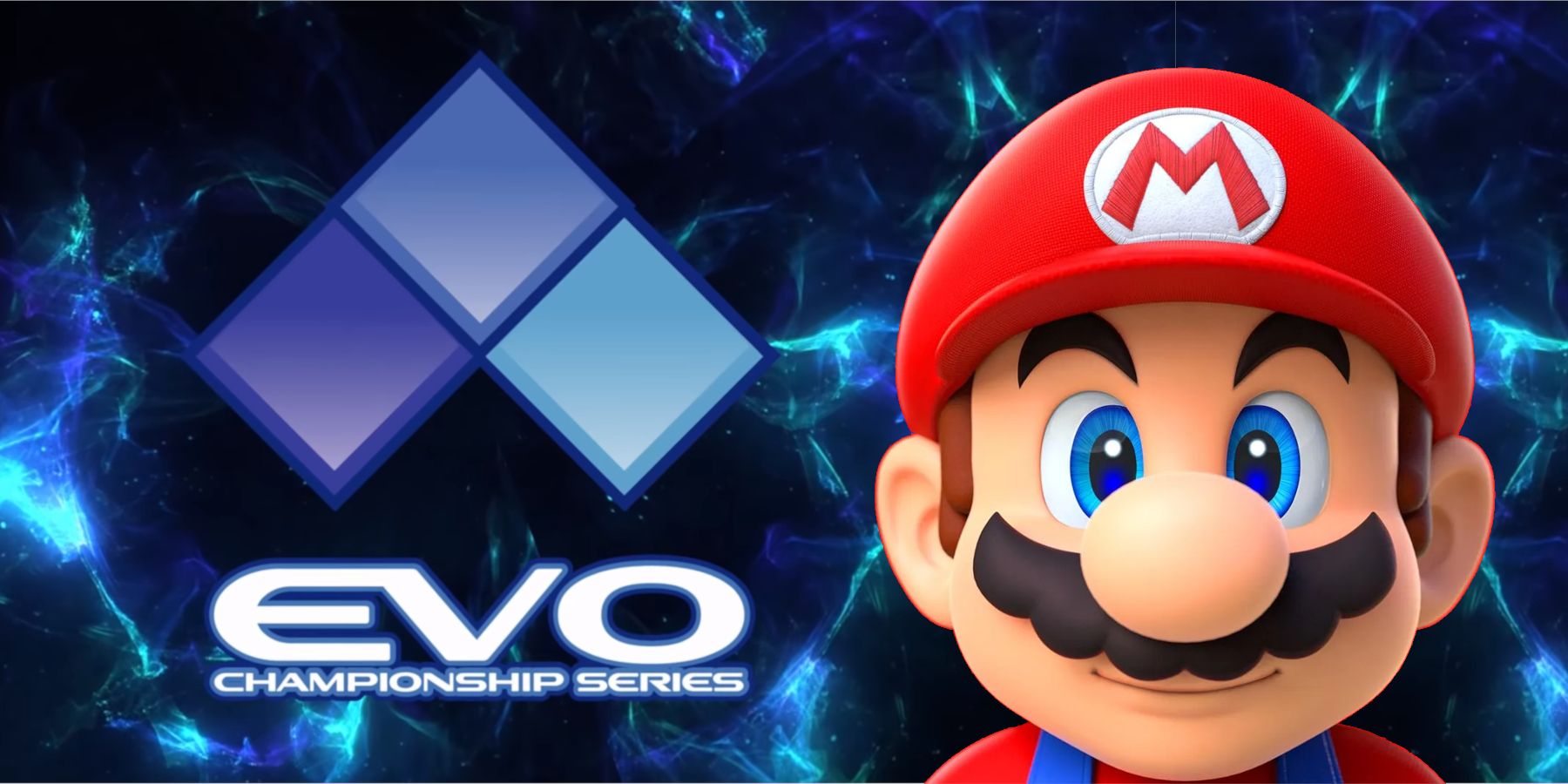 Mario appears next to the logo for EVO Championship Series