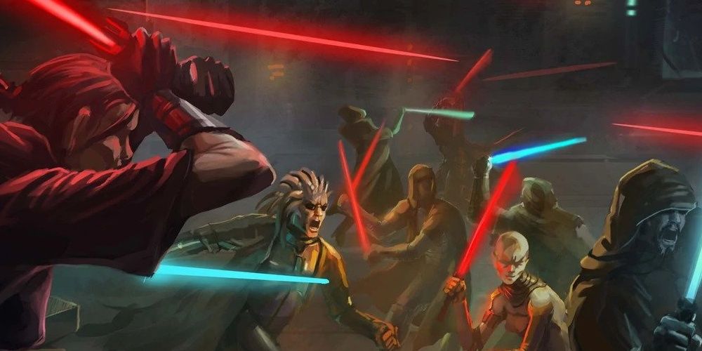 Artwork portraying the events of The Great Galactic War in Star Wars: The Old Republic.