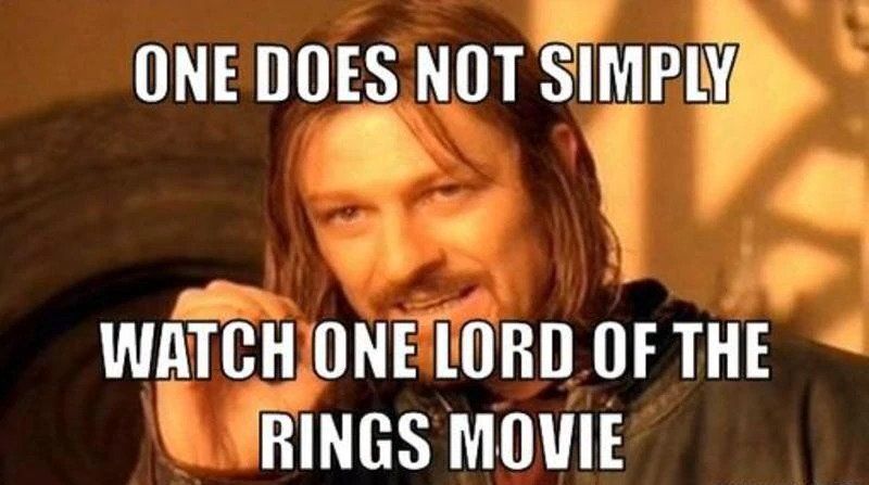 Lord of the Rings Meme of the scene when Boromir says "One does not simply walk into Mordor."