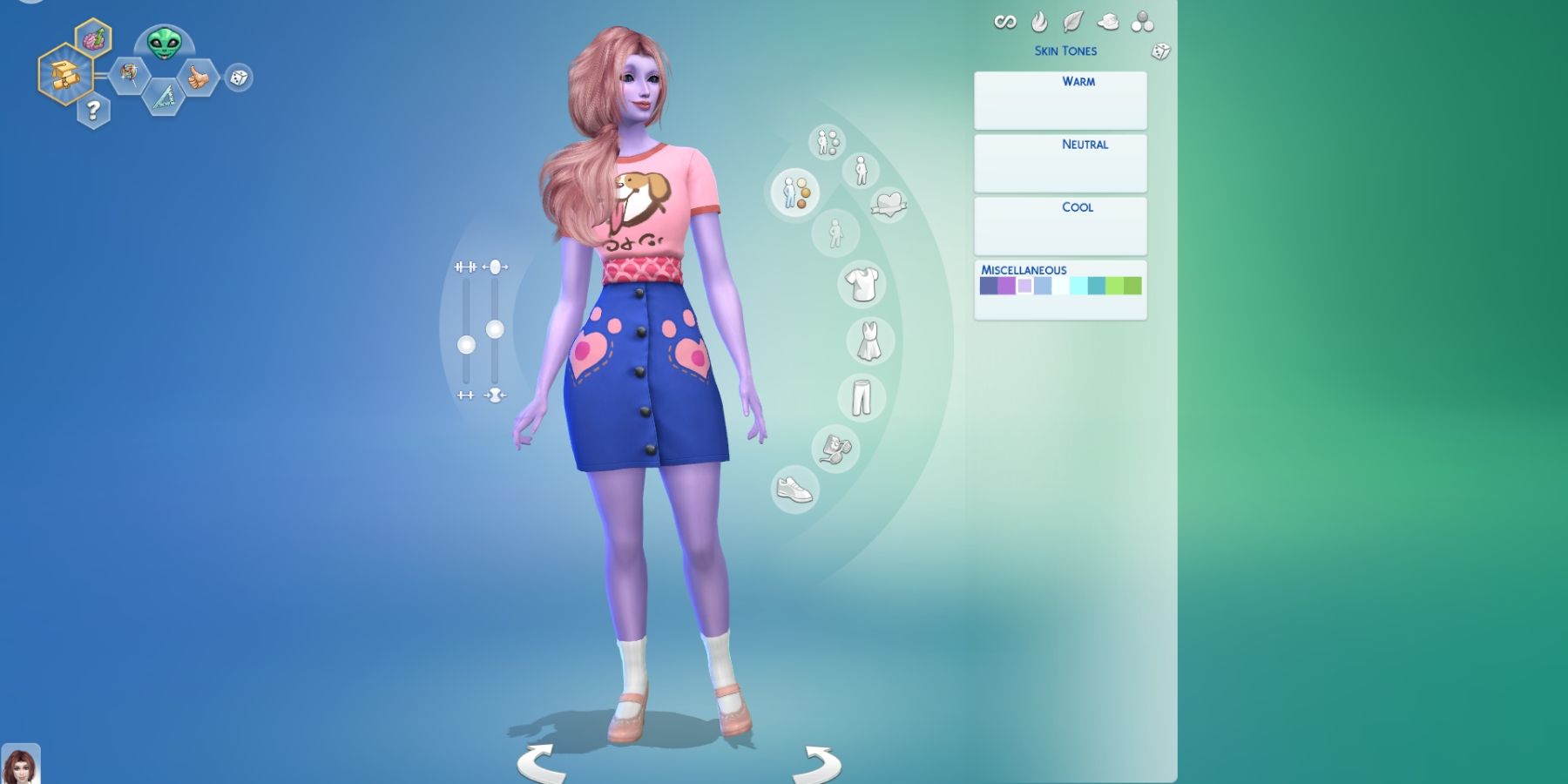 female alien sim in the sims 4