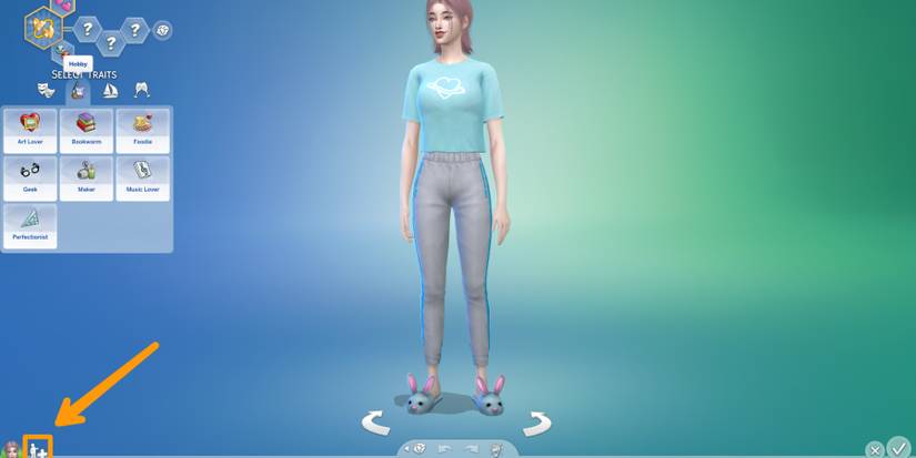 female sim in cas in the sims 4