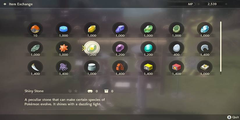 pokemon legends arceus merit shop