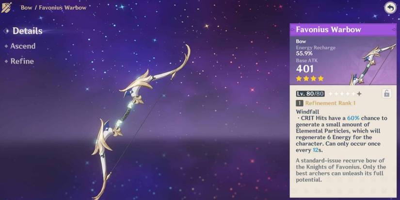 favonius warbow from genshin impact