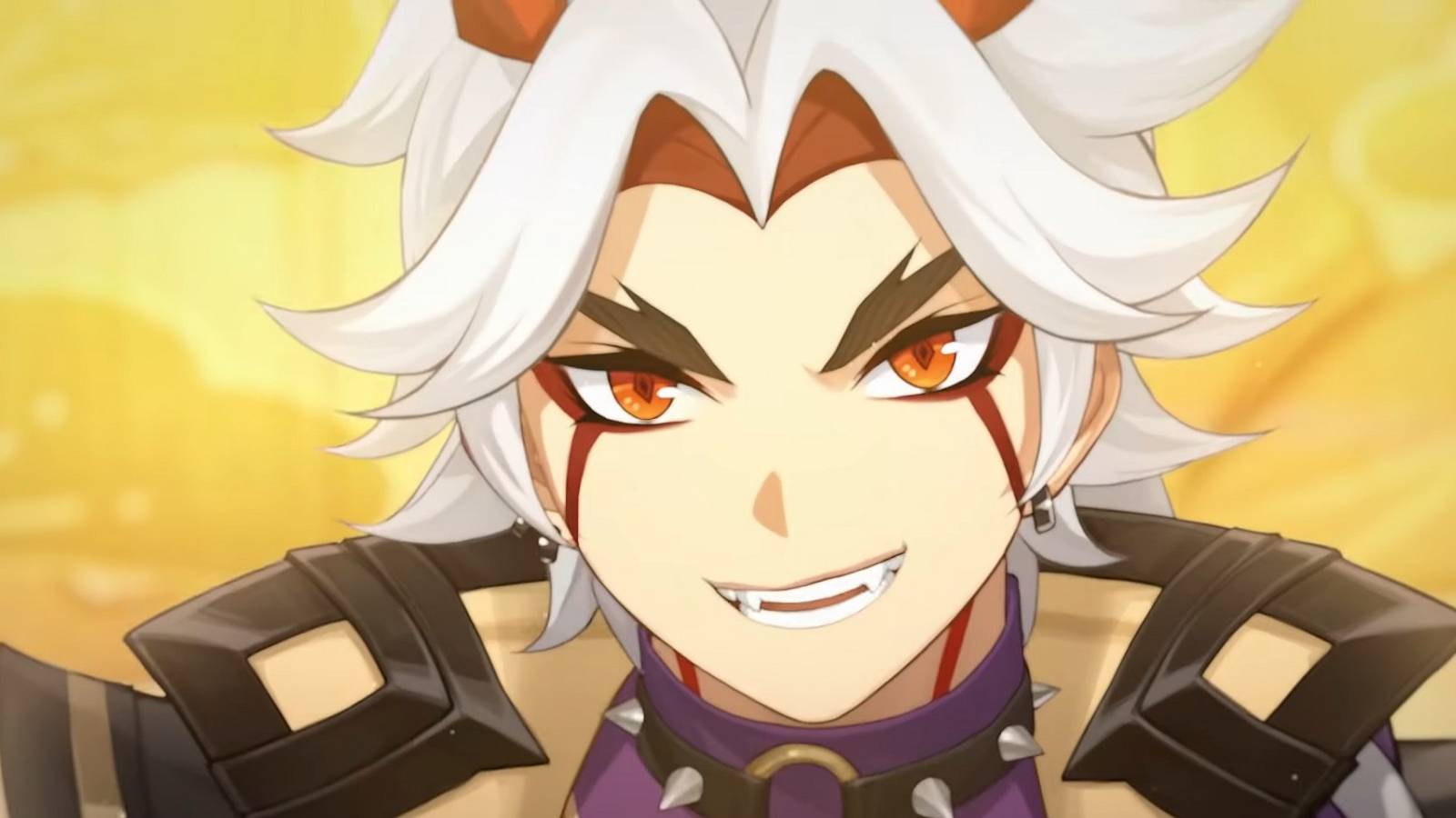 genshin impact arataki itto smirk feature