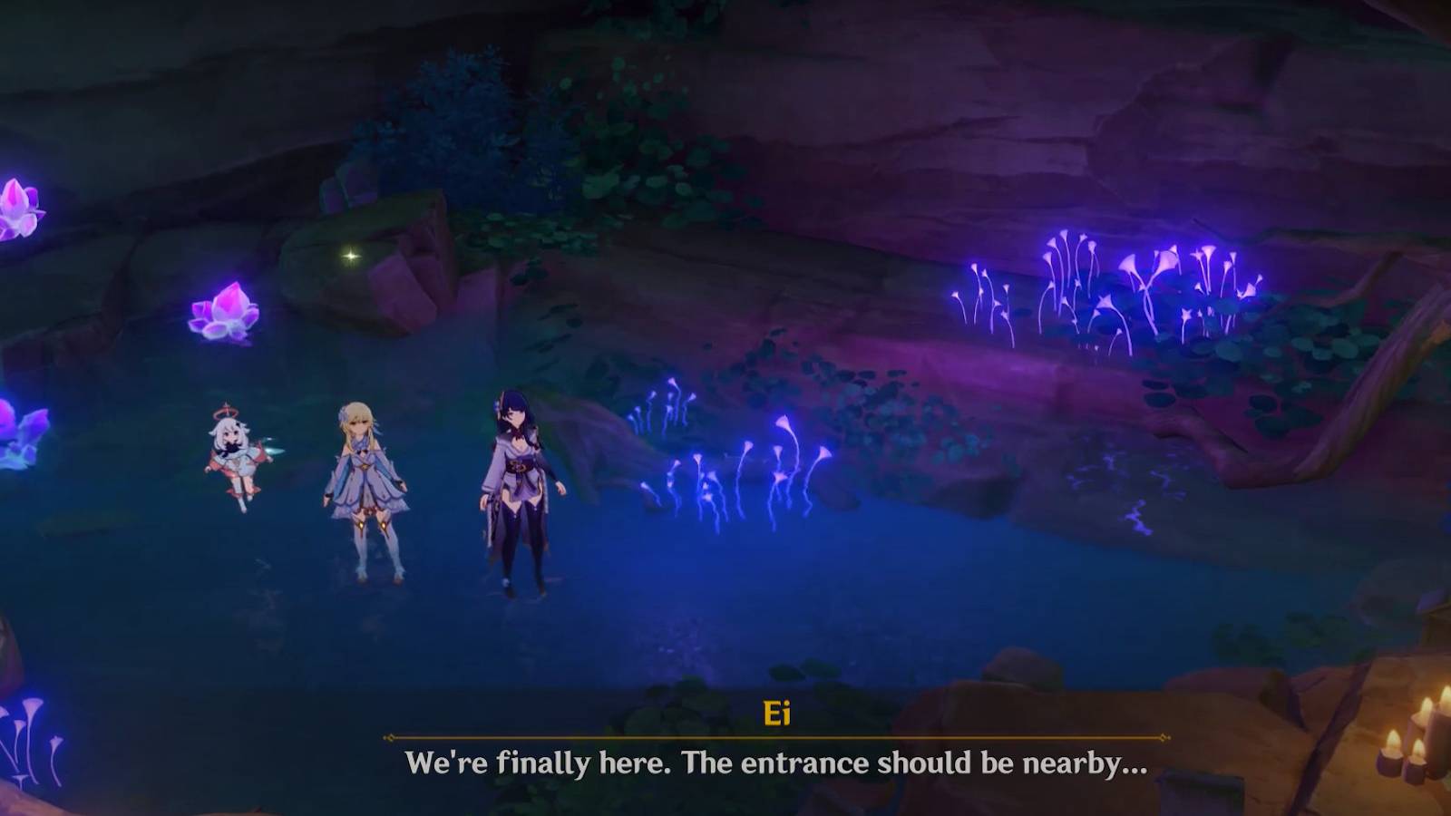 genshin impact cave below grand narukami shrine