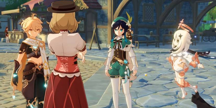 margaret, venti, and the traveler during margaret's longing in genshin impact