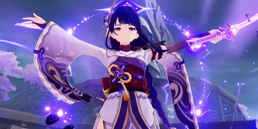 raiden shogun from genshin impact cutscene