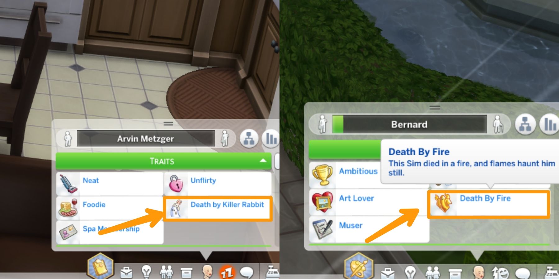 ghost traits in the Sims 4