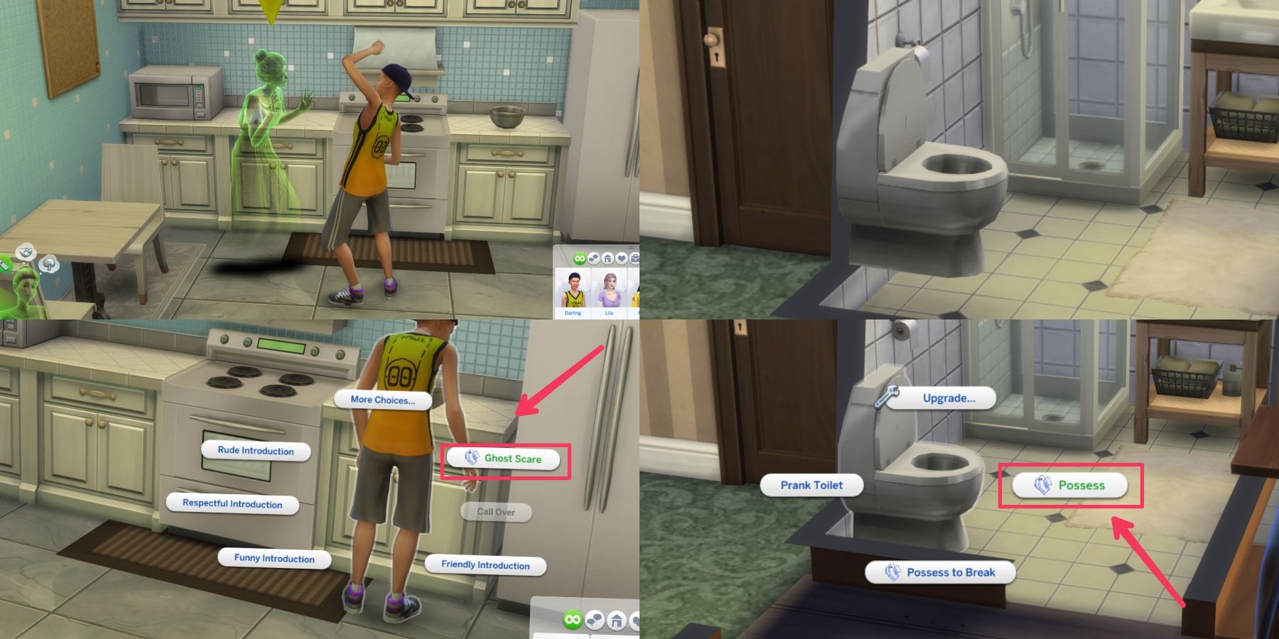 ghost's abilities in the sims 4