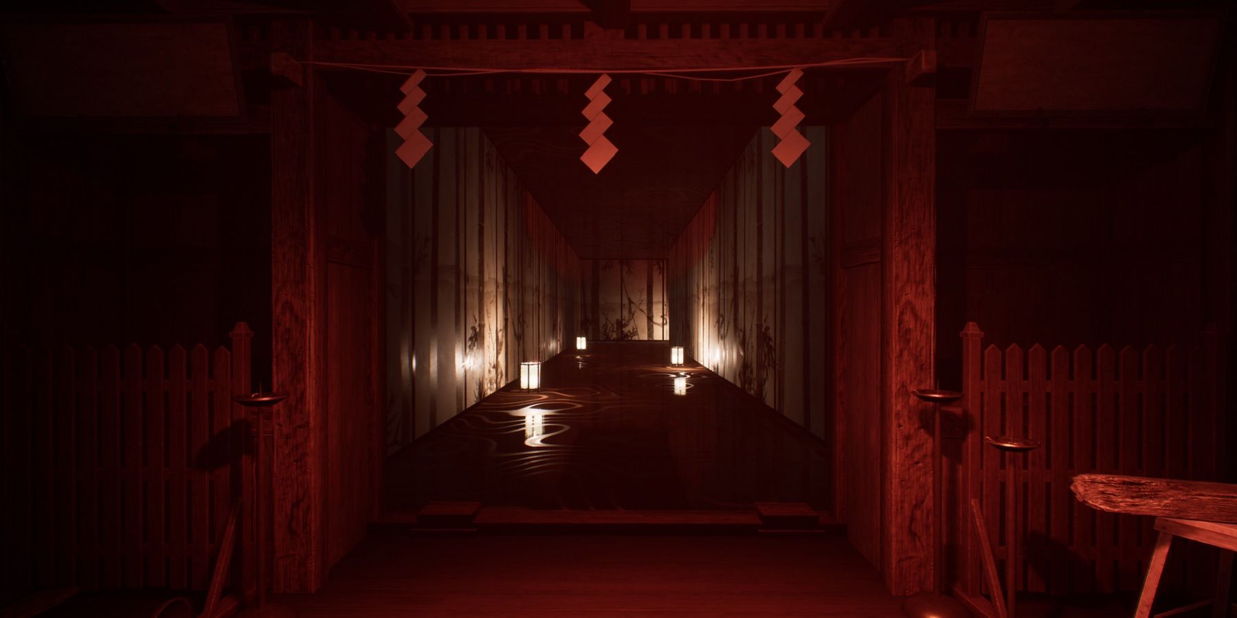 ghostwire tokyo flooded hallway