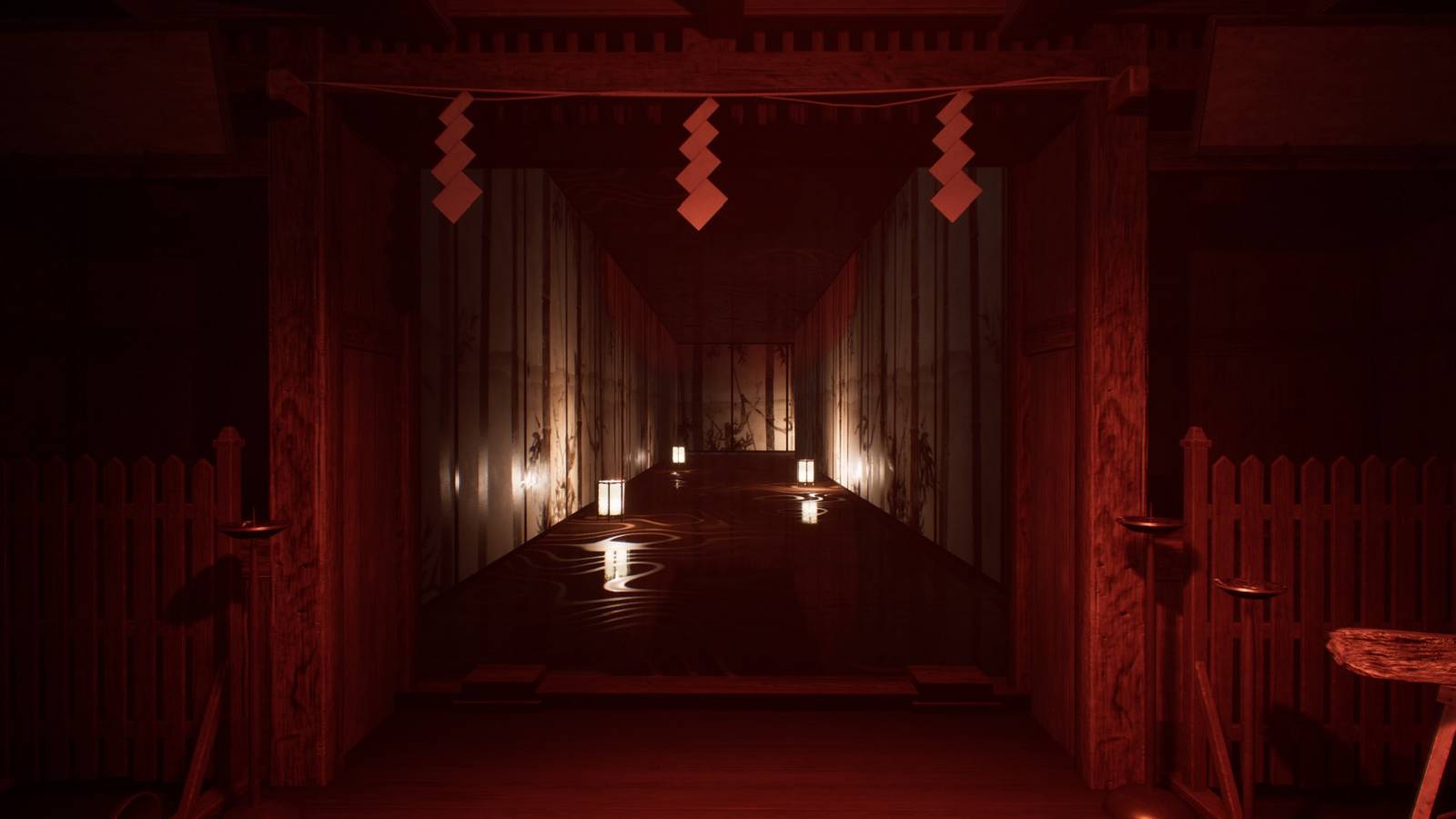 ghostwire tokyo flooded hallway