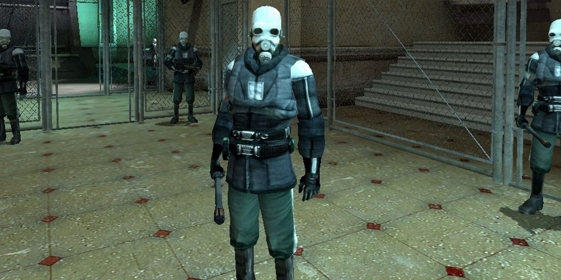 Image from Half-Life 2 showing some Combine enemies holding batons.