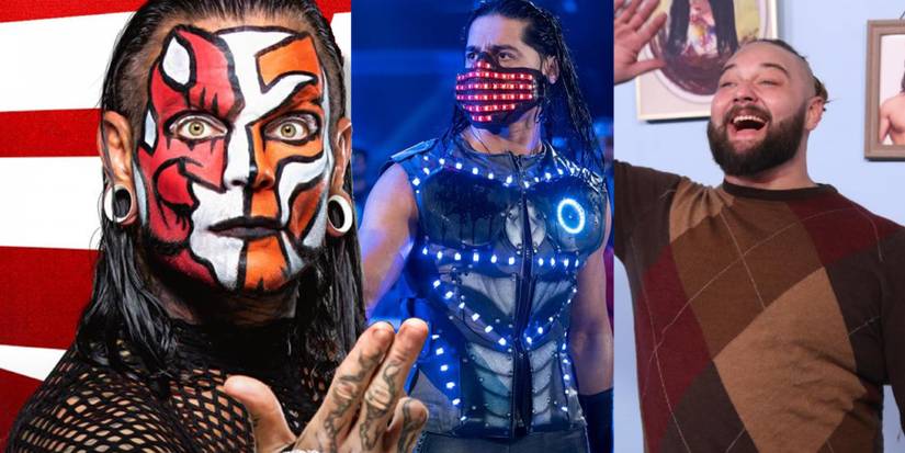 split image of Jeff Hardy, Mustafa Ali, and Bray Wyatt