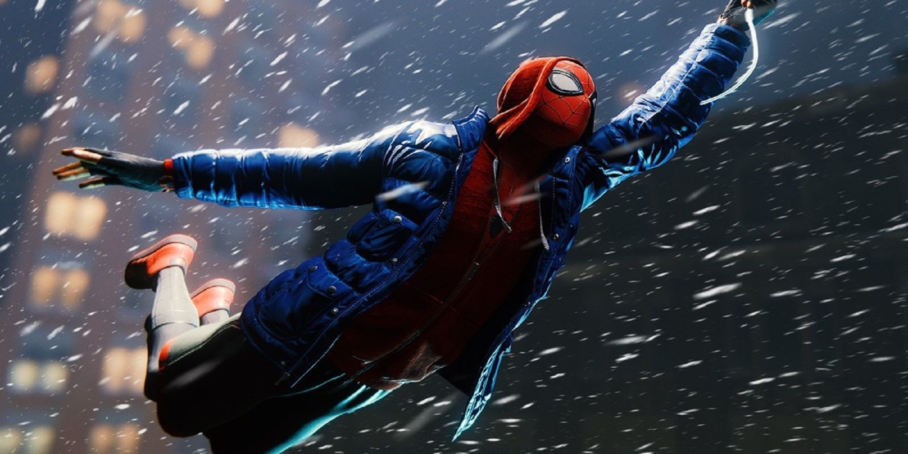 miles Spiderman snow swing