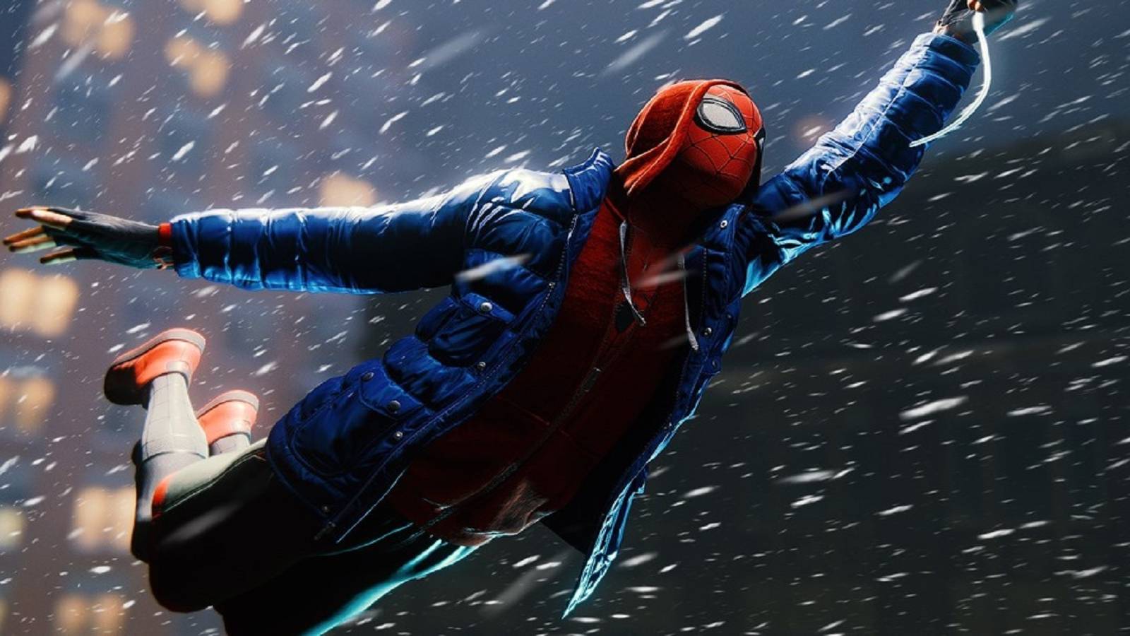 miles Spiderman snow swing