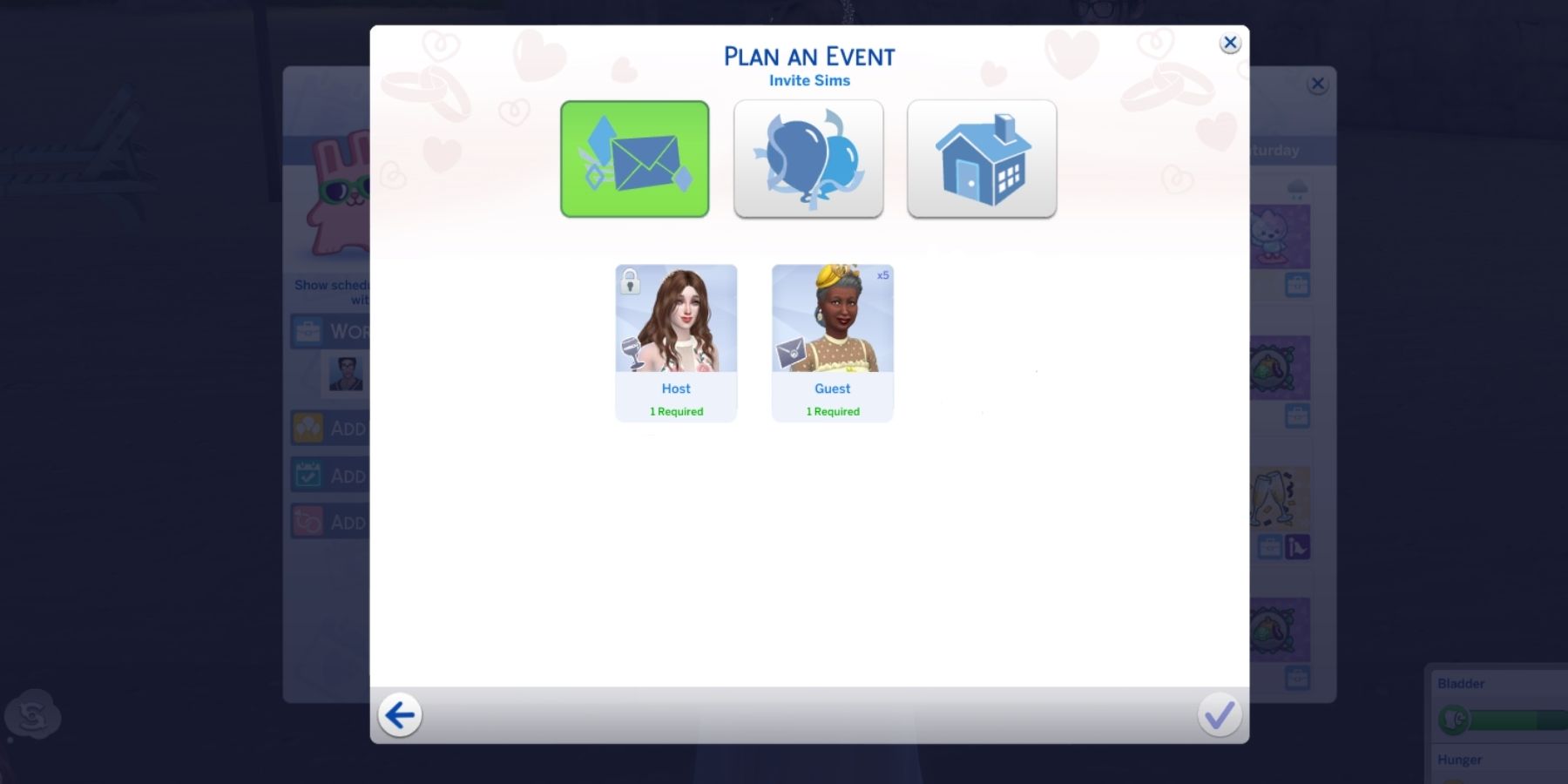 invite sims to wedding rehearsal in the sims 4