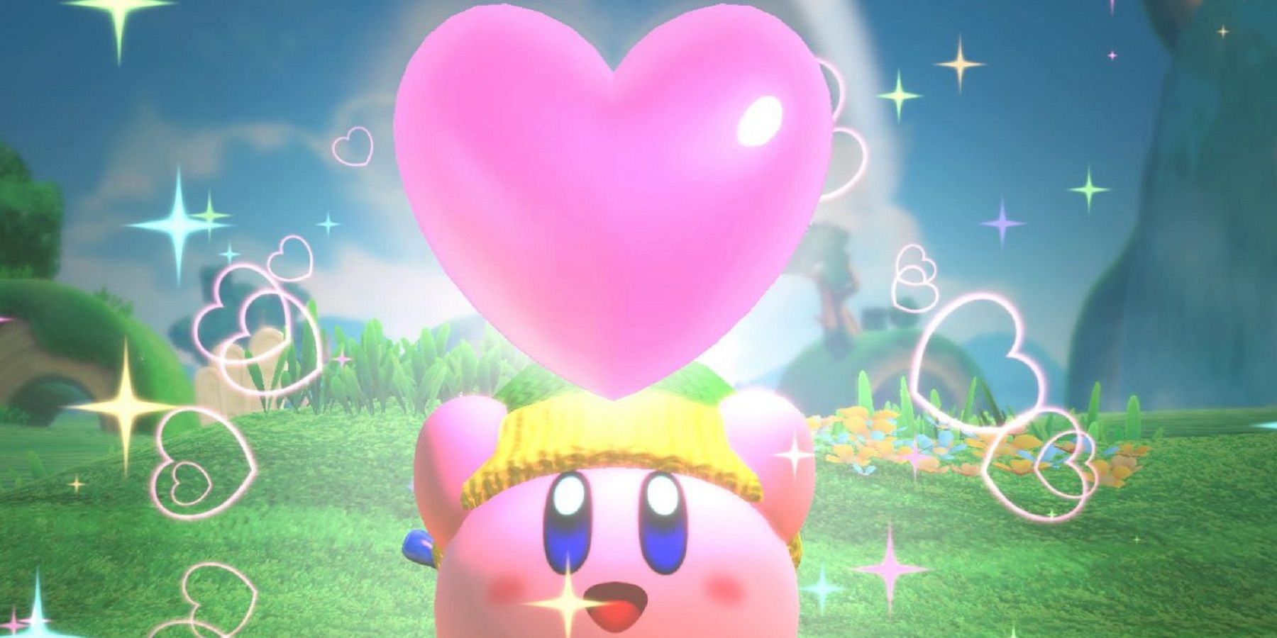 kirby with a heart 