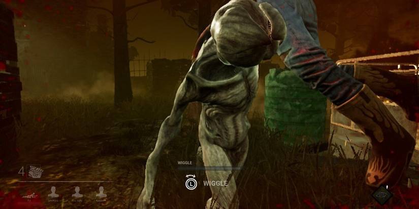 Dead by Daylight Demogorgon carrying survivor