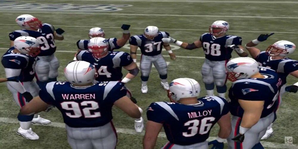 madden 2004 players celebrating