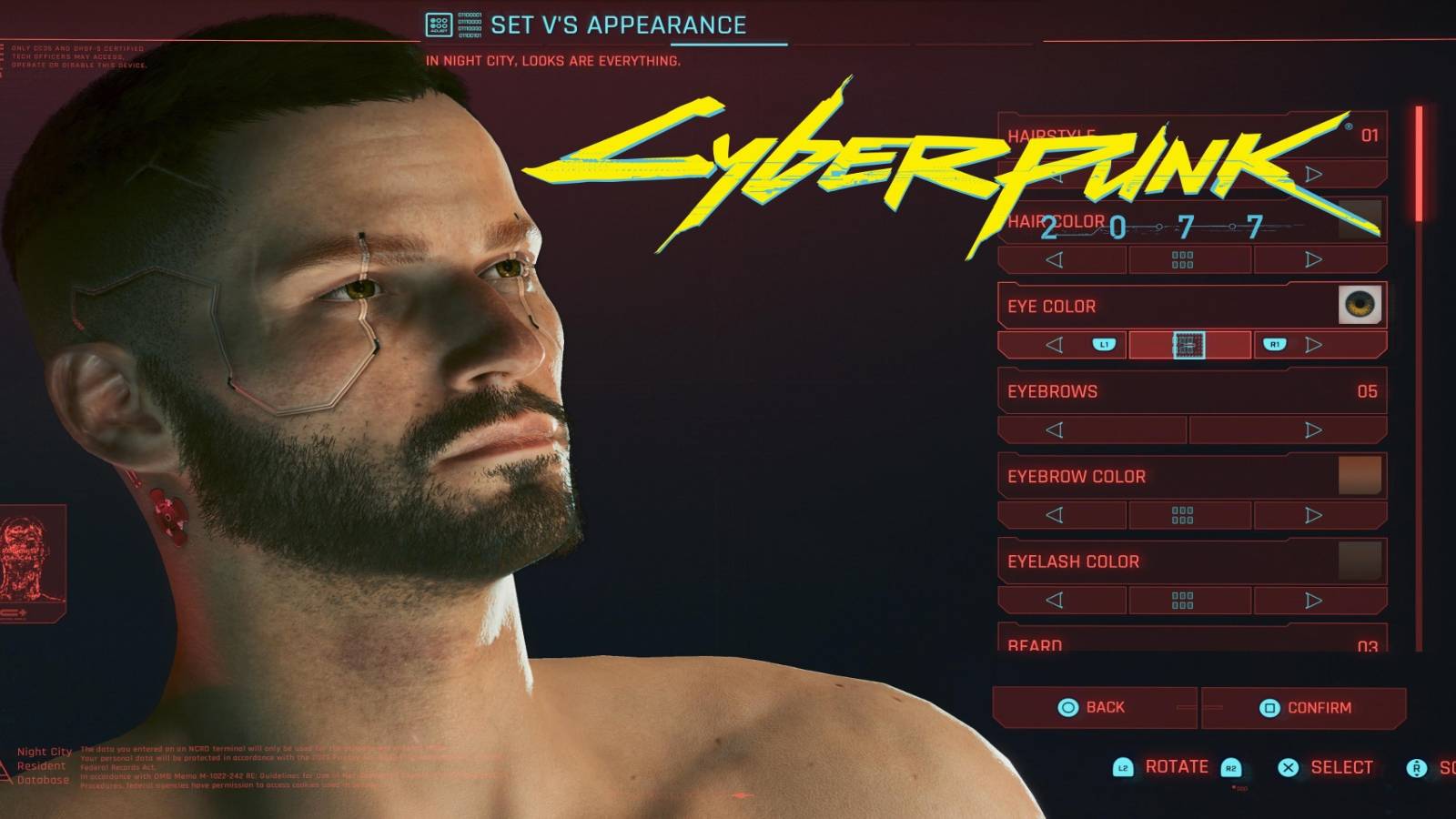male v customization cyberpunk 2077