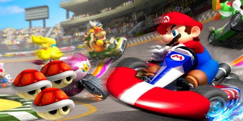 mario kart wii race wallpaper