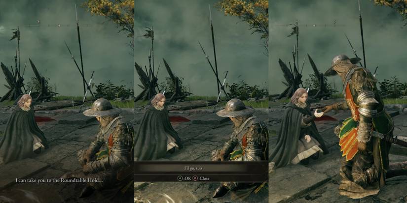 melina asking tarnished to go to roundtable hold in elden ring