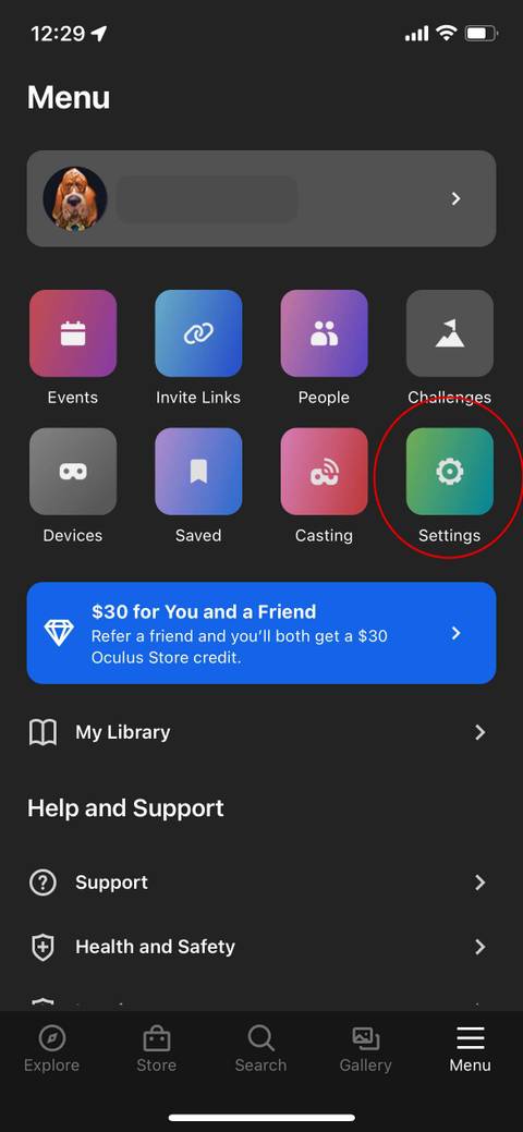oculus quest 2 refund settings