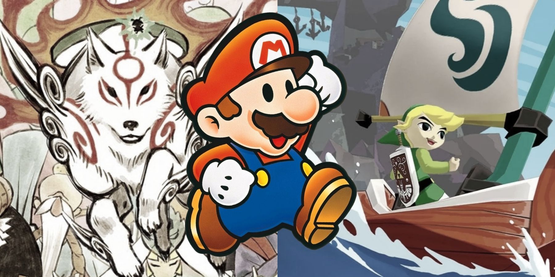 paper mario 64 nintendo rpg art style graphics okami windwaker