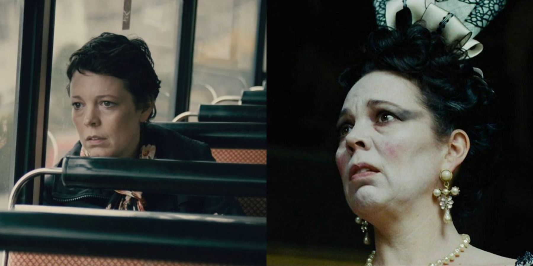 Olivia Colman best movies feature split image Tyrannosaur and The Favourite