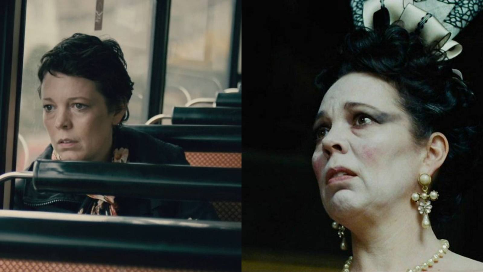 Olivia Colman best movies feature split image Tyrannosaur and The Favourite