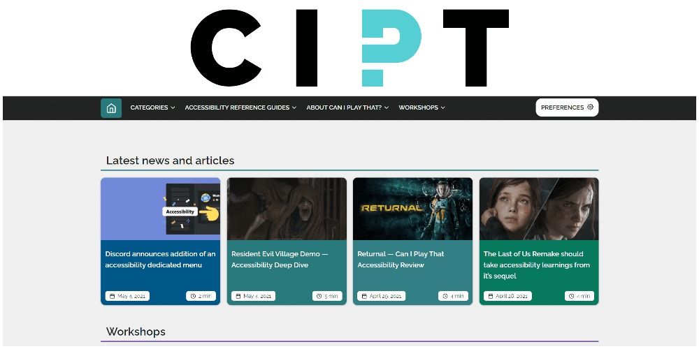 CIPT website homepage.