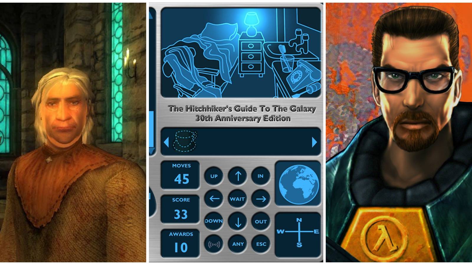 Split Image Oblivion Half-Life Hitchhiker's Guide