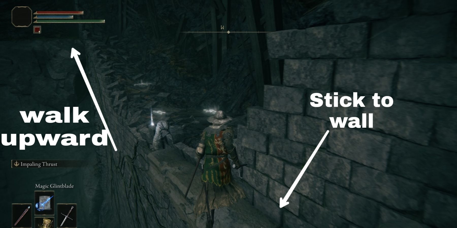 players sticking to the wall in elden ring