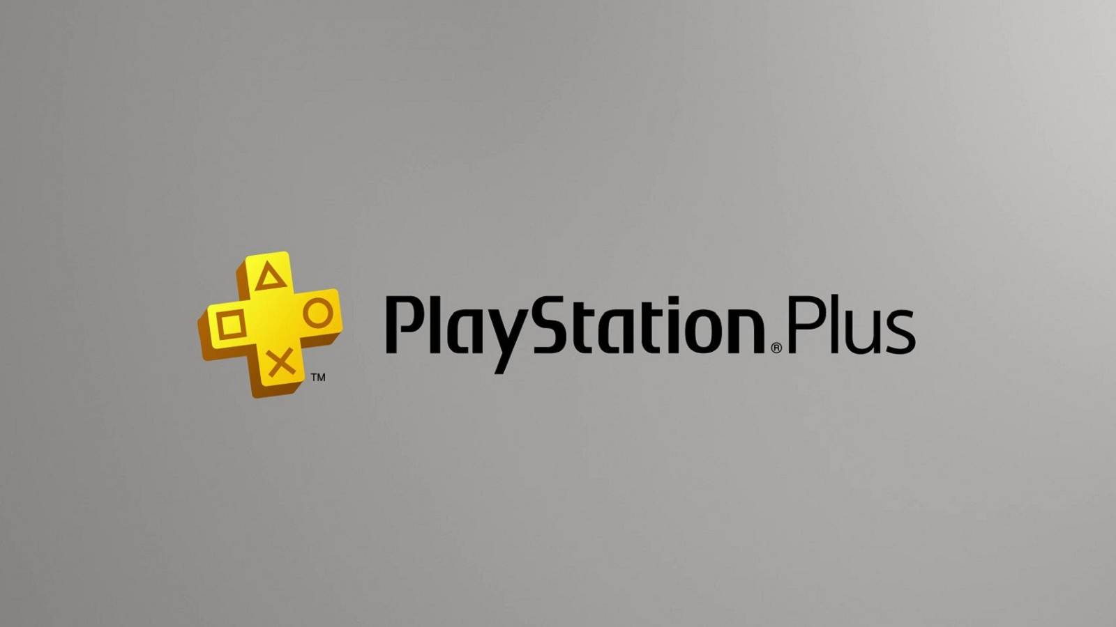 playstation plus logo grey background