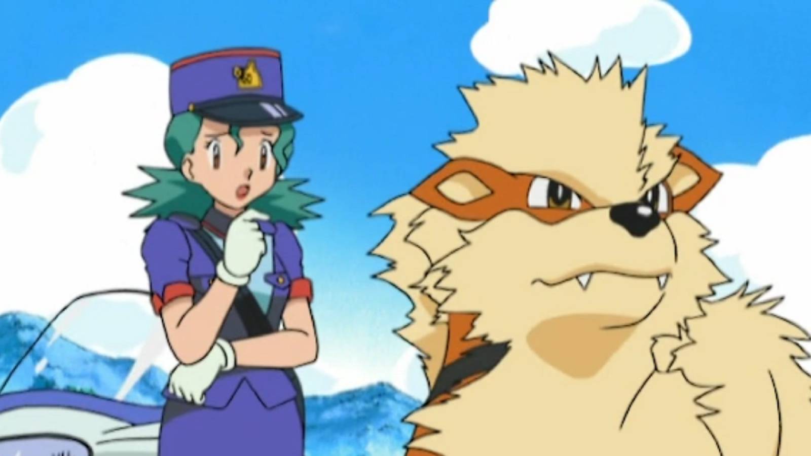 pokemon arcanine and officer jenny feature