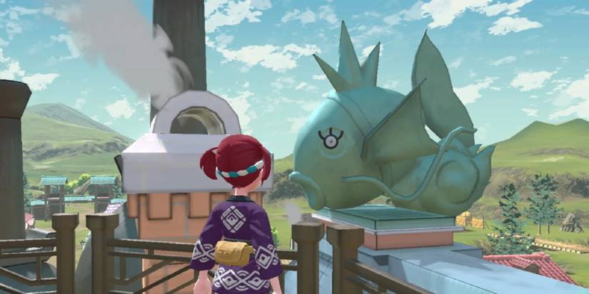 pokemon legends arceus magikarp statue feature