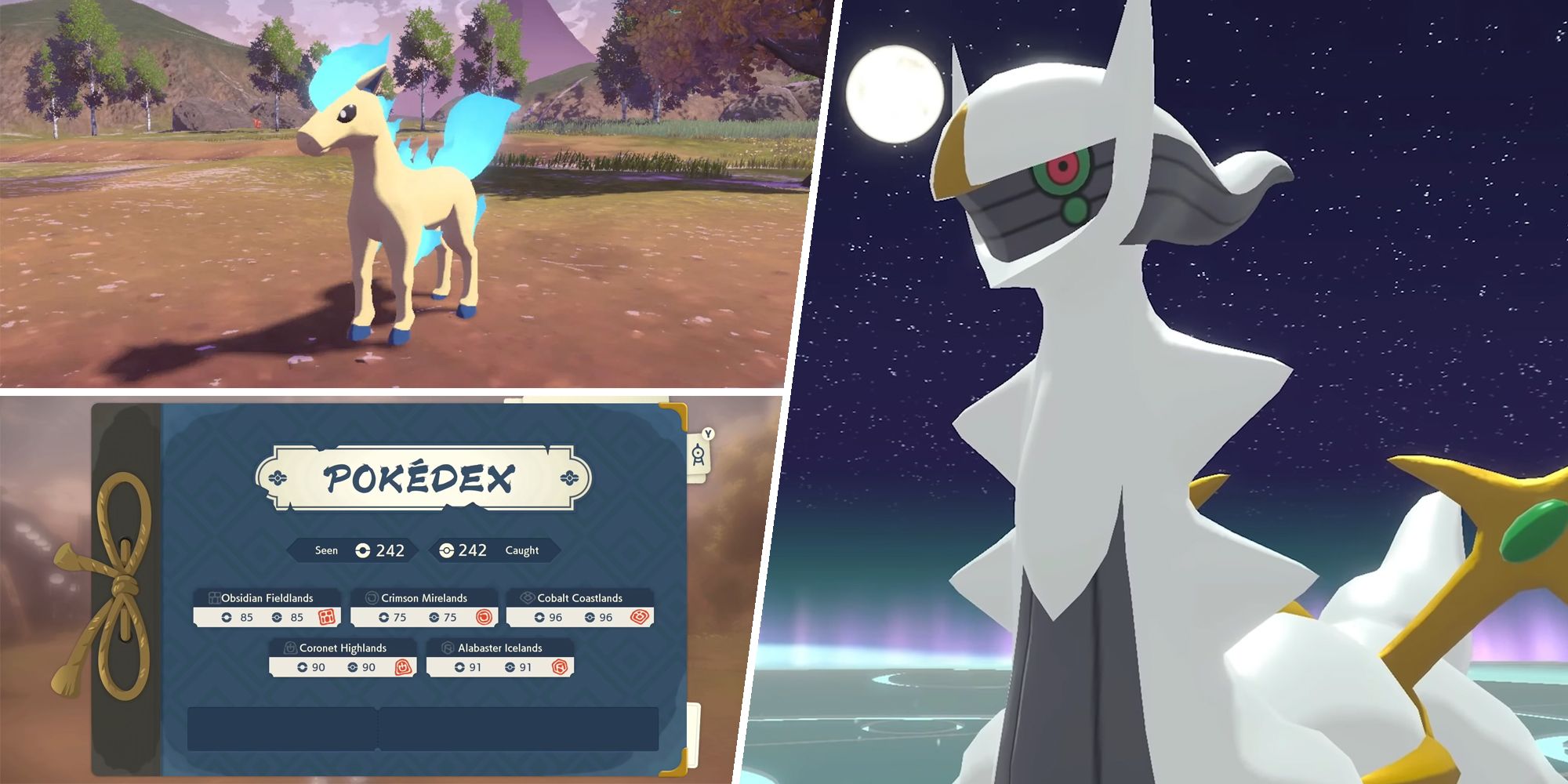 Pokémon Legends: Arceus' Full Pokédex: All Nintendo Switch Game's