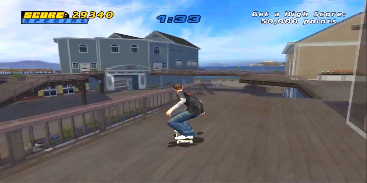 pro skater 4 - riding on a wooden surface