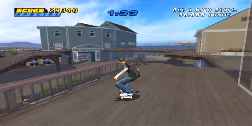 pro skater 4 - riding on a wooden surface
