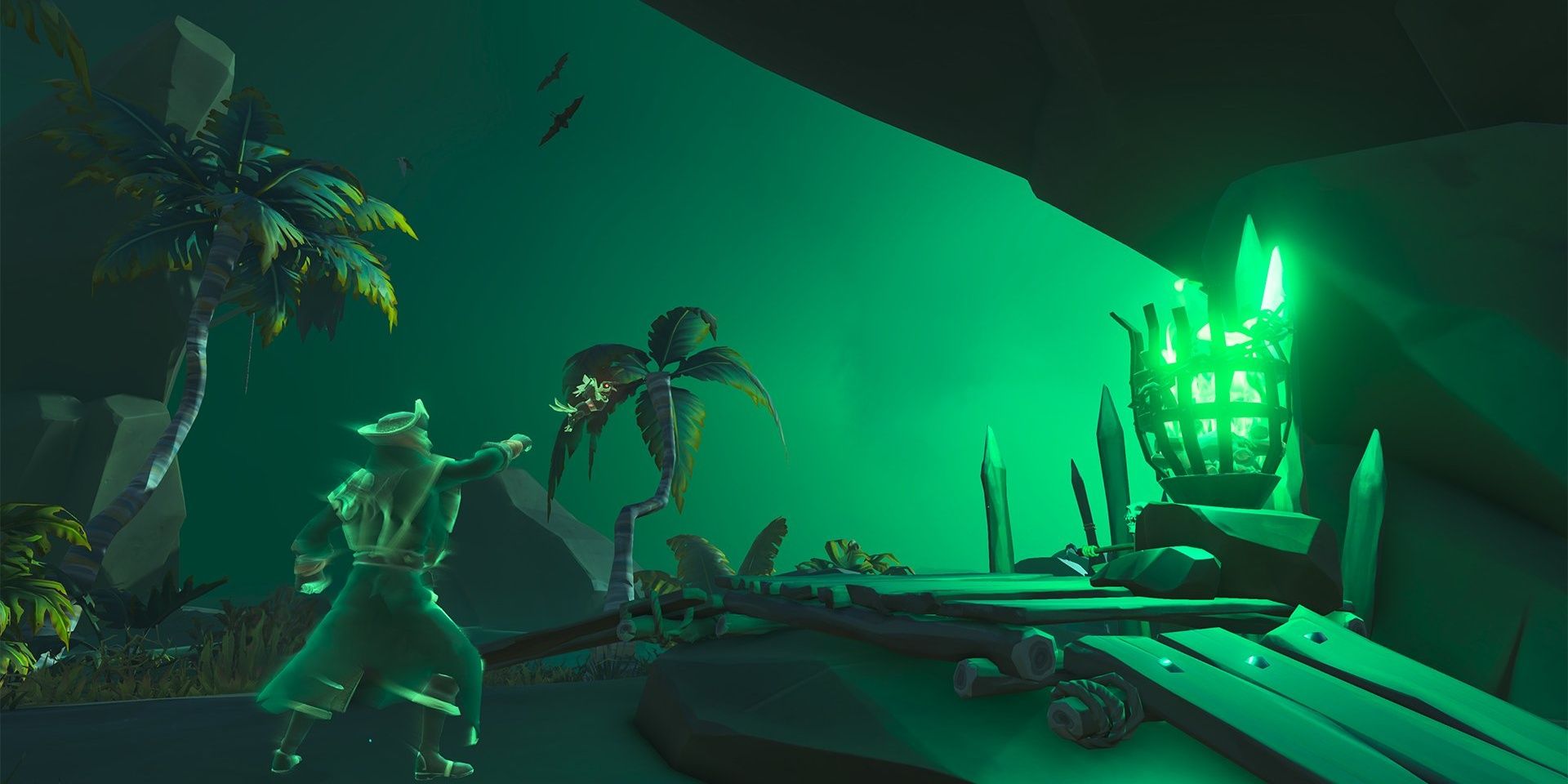 sea of thieves a ghost seeing his bird fly away 