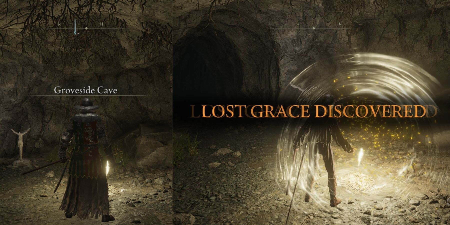 site of lost grace in groveside cave in elden ring