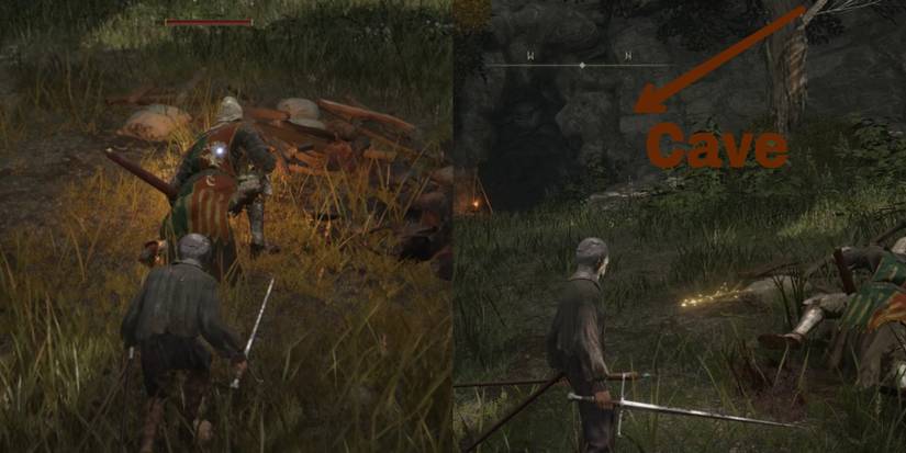 sneaking and groveside cave entrance in elden ring