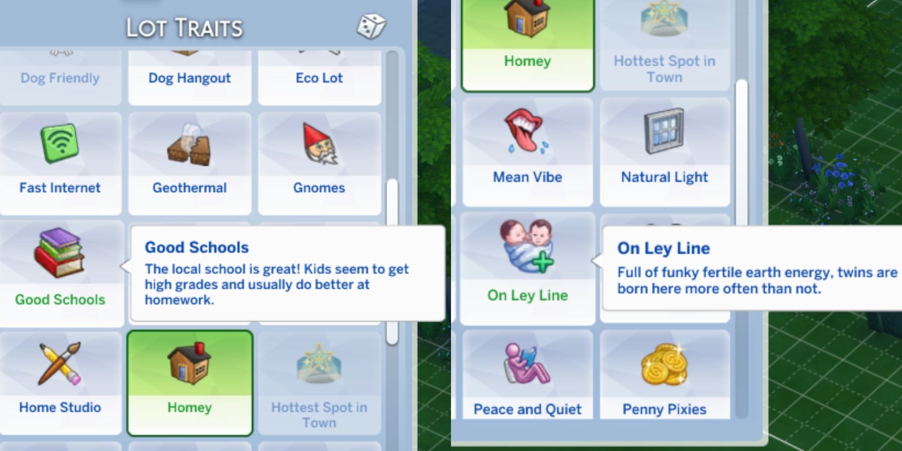some lot traits in the sims 4