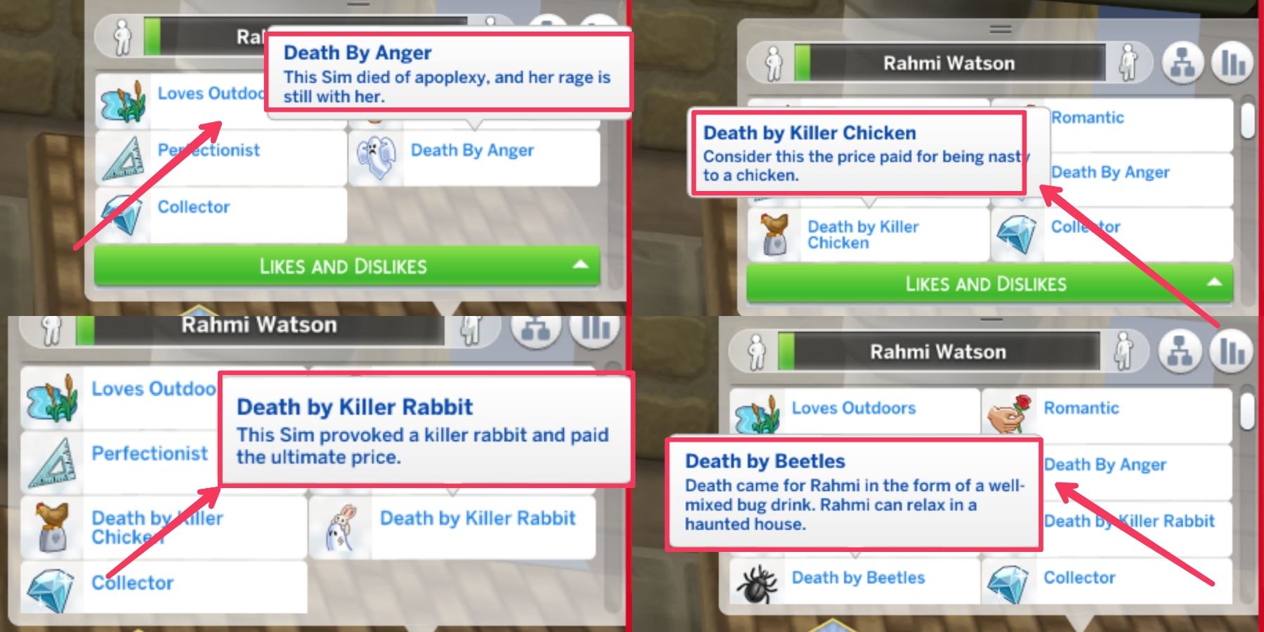 some of the ways to kill a sim in the sims 4